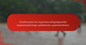 Pistolformation för ungdomars mångsidiga anfall: Anpassningsförmåga, spelalternativ, quarterbackbeslut